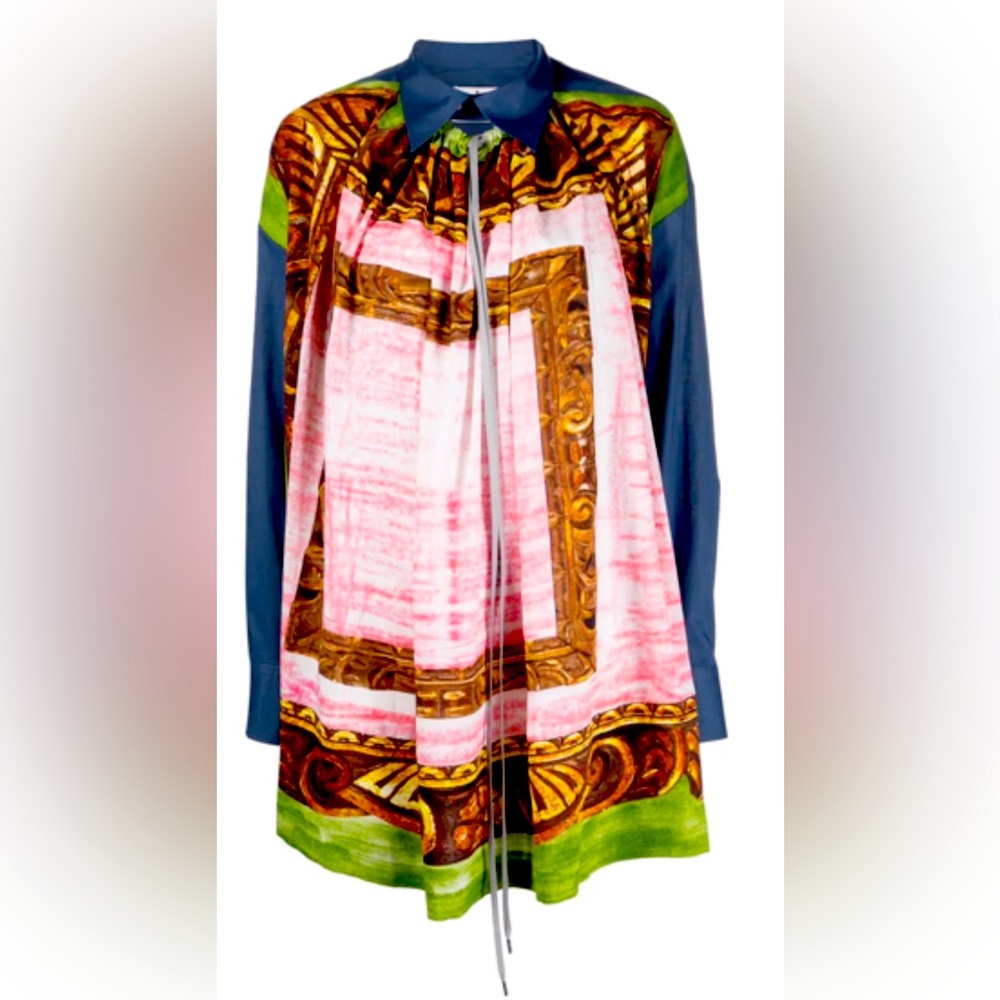 Vivienne Westwood Square Frame Pleated Shirt Made in Italy Size 10